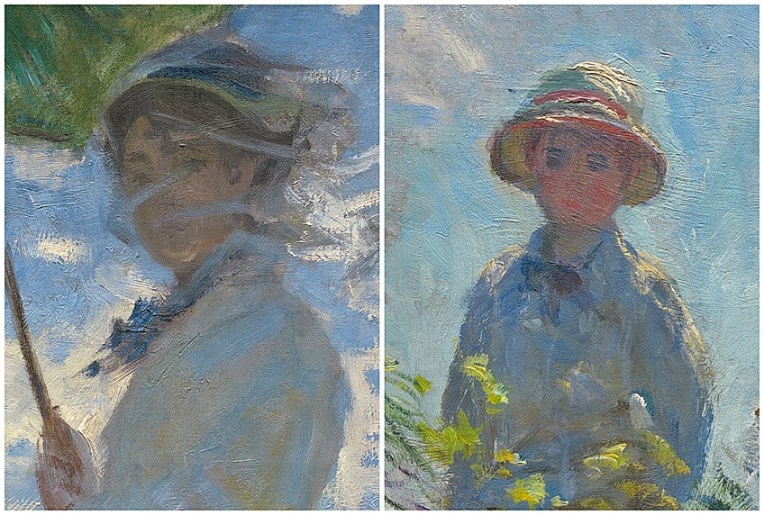 Close Up of Woman With a Parasol Painting