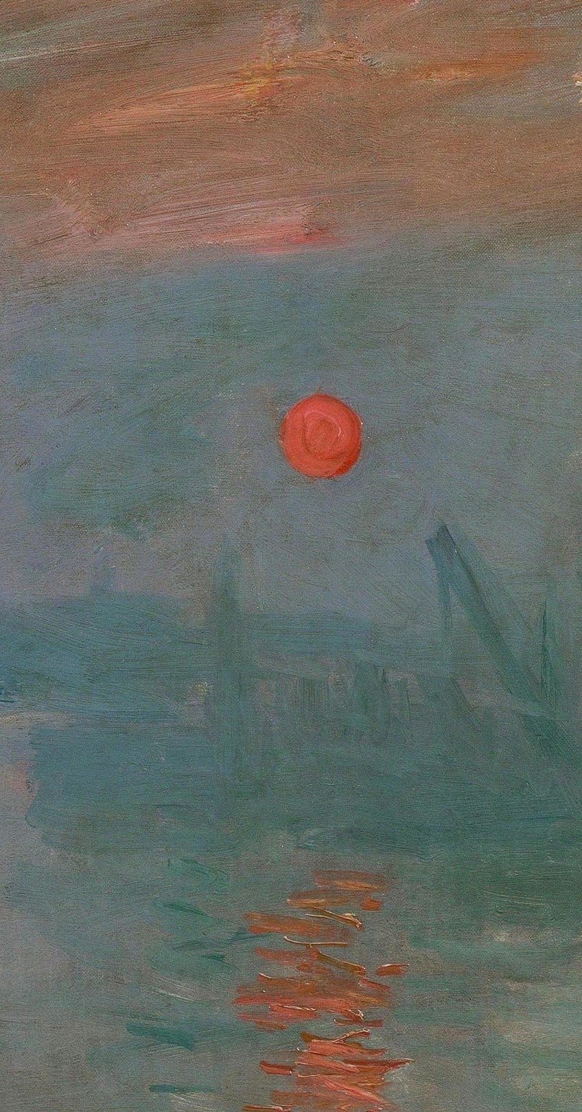 Monet Sunrise Painting Details