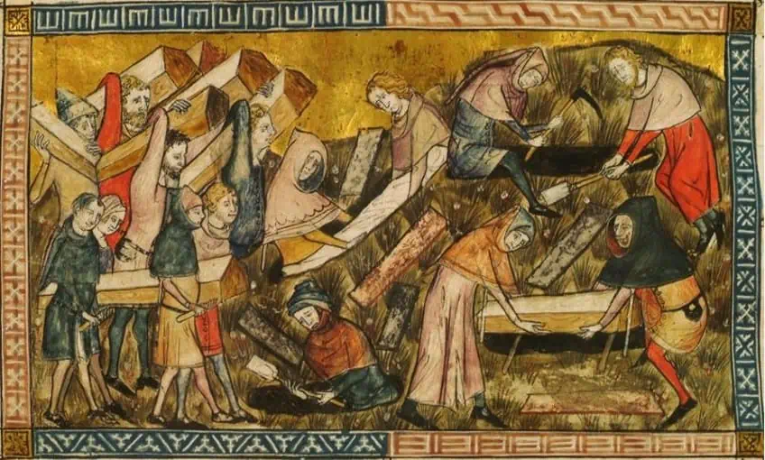 Medieval Depictions of Plague Deaths