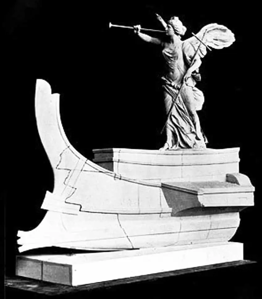 Depiction of the Winged Victory Statue