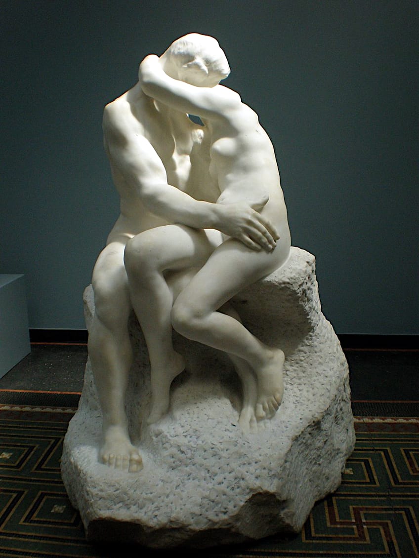 Marble Version of The Kiss by Rodin