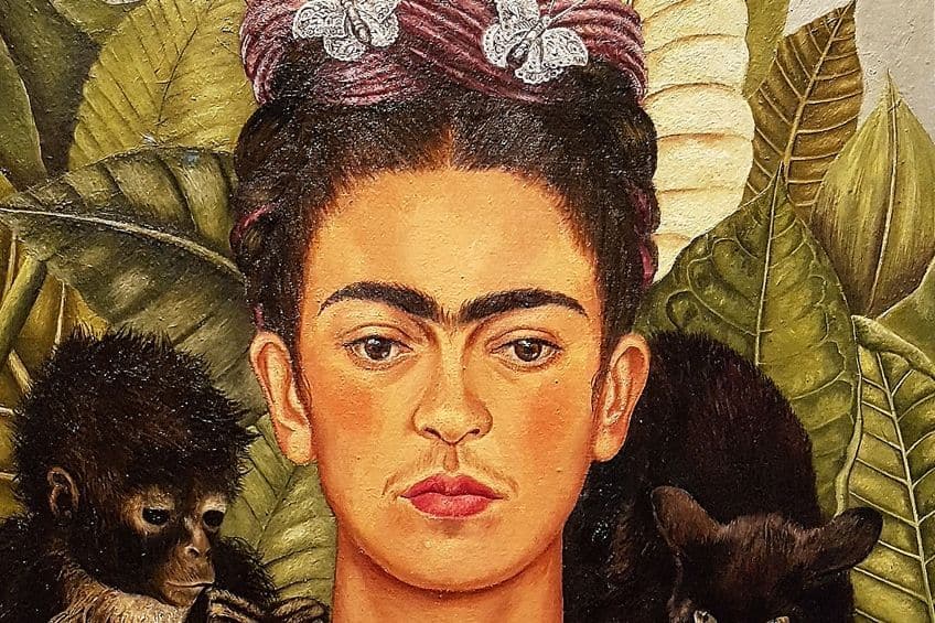 Self Portrait with Thorn Necklace and Hummingbird by Frida Kahlo