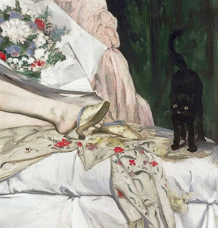 Detail in Manet's Olympia