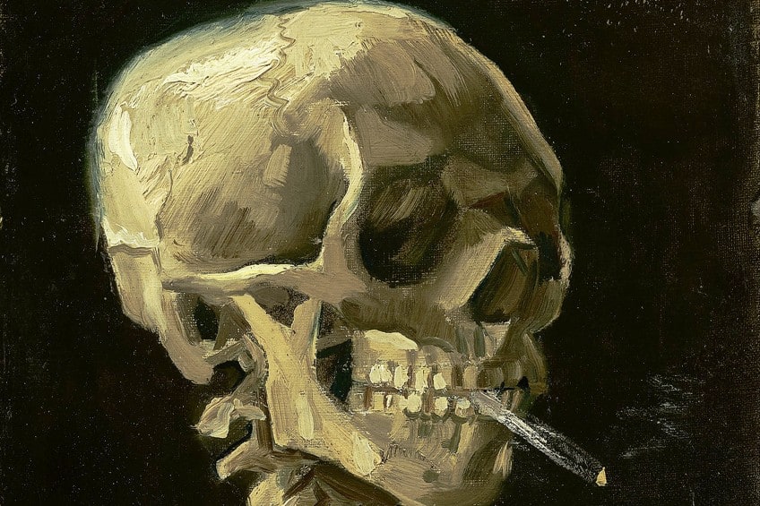 Skeleton Smoking by Vincent van Gogh
