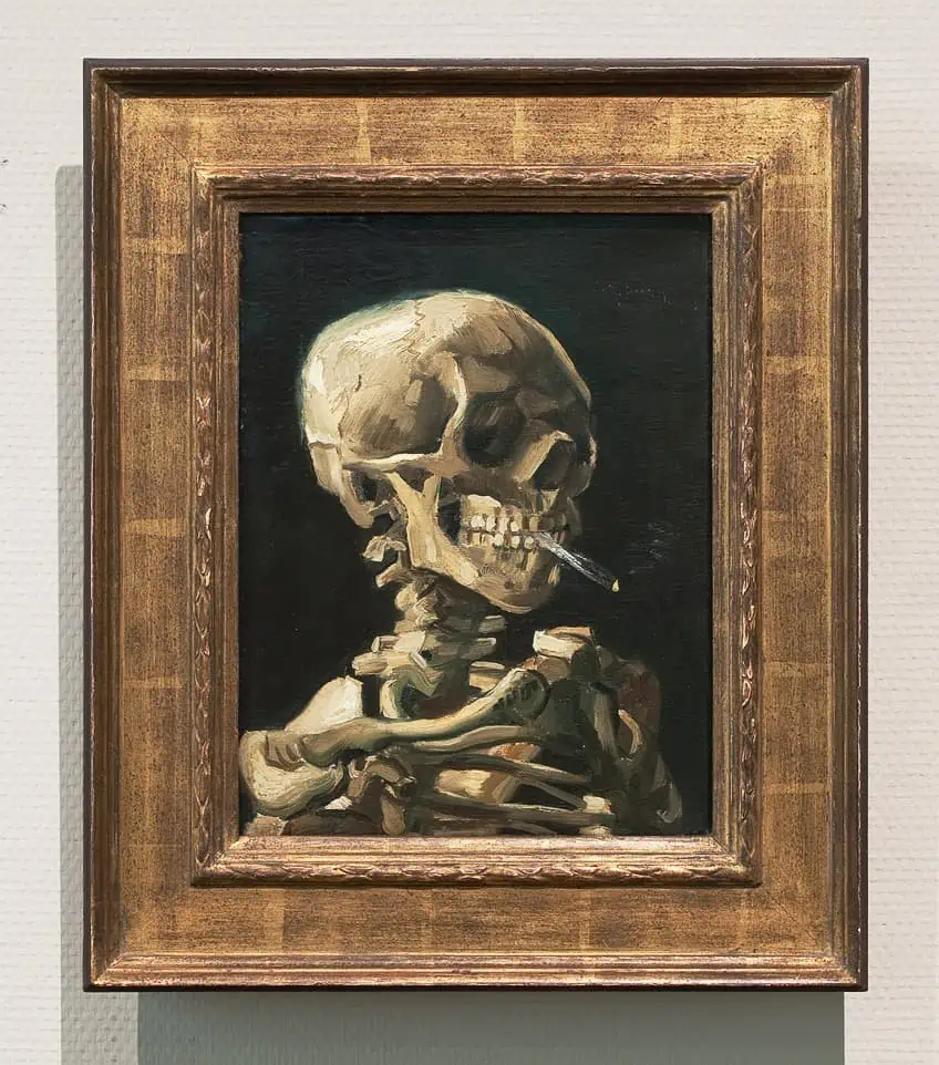 Smoking Skull Van Gogh