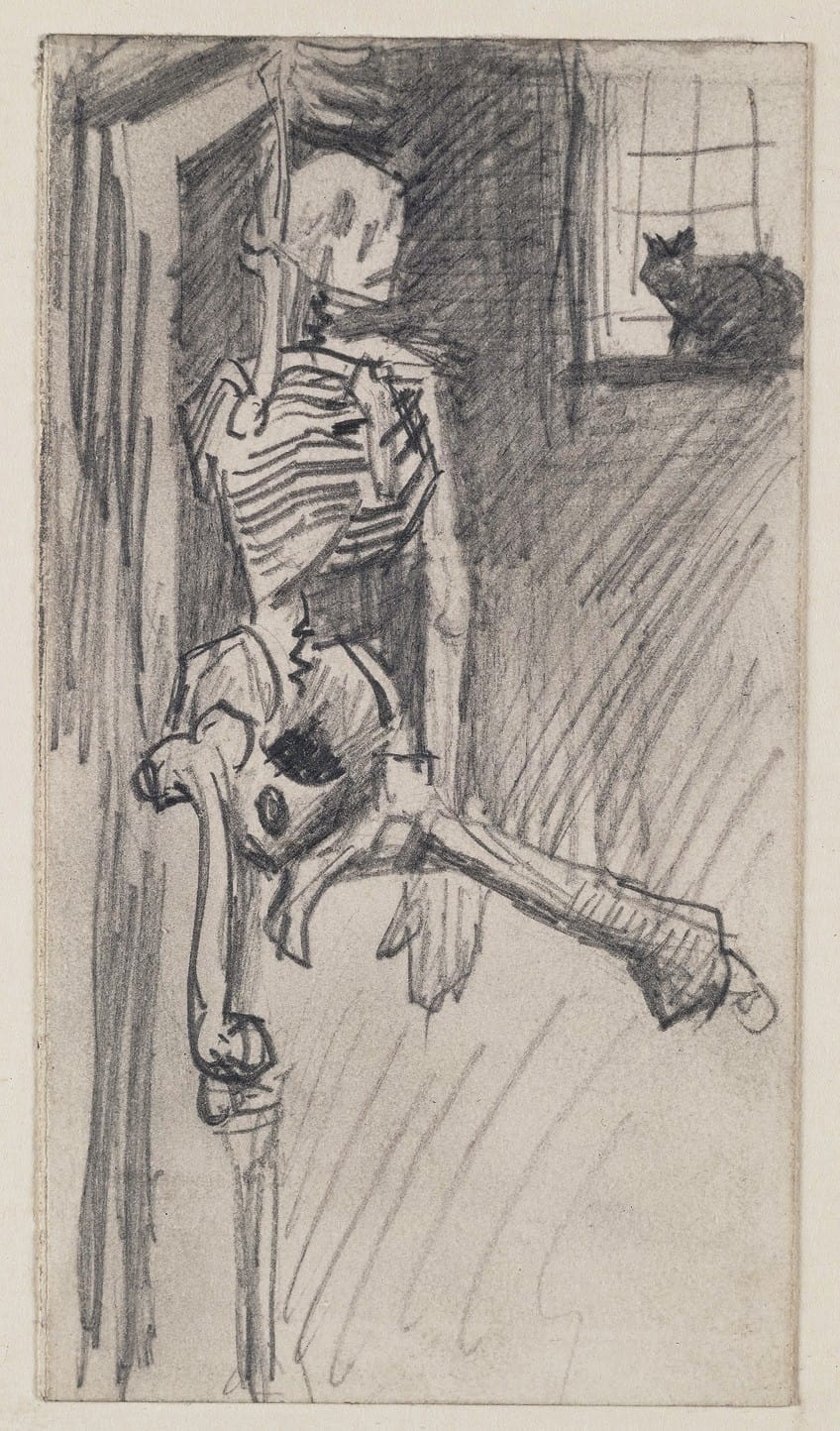 Van Gogh Skeleton Painting