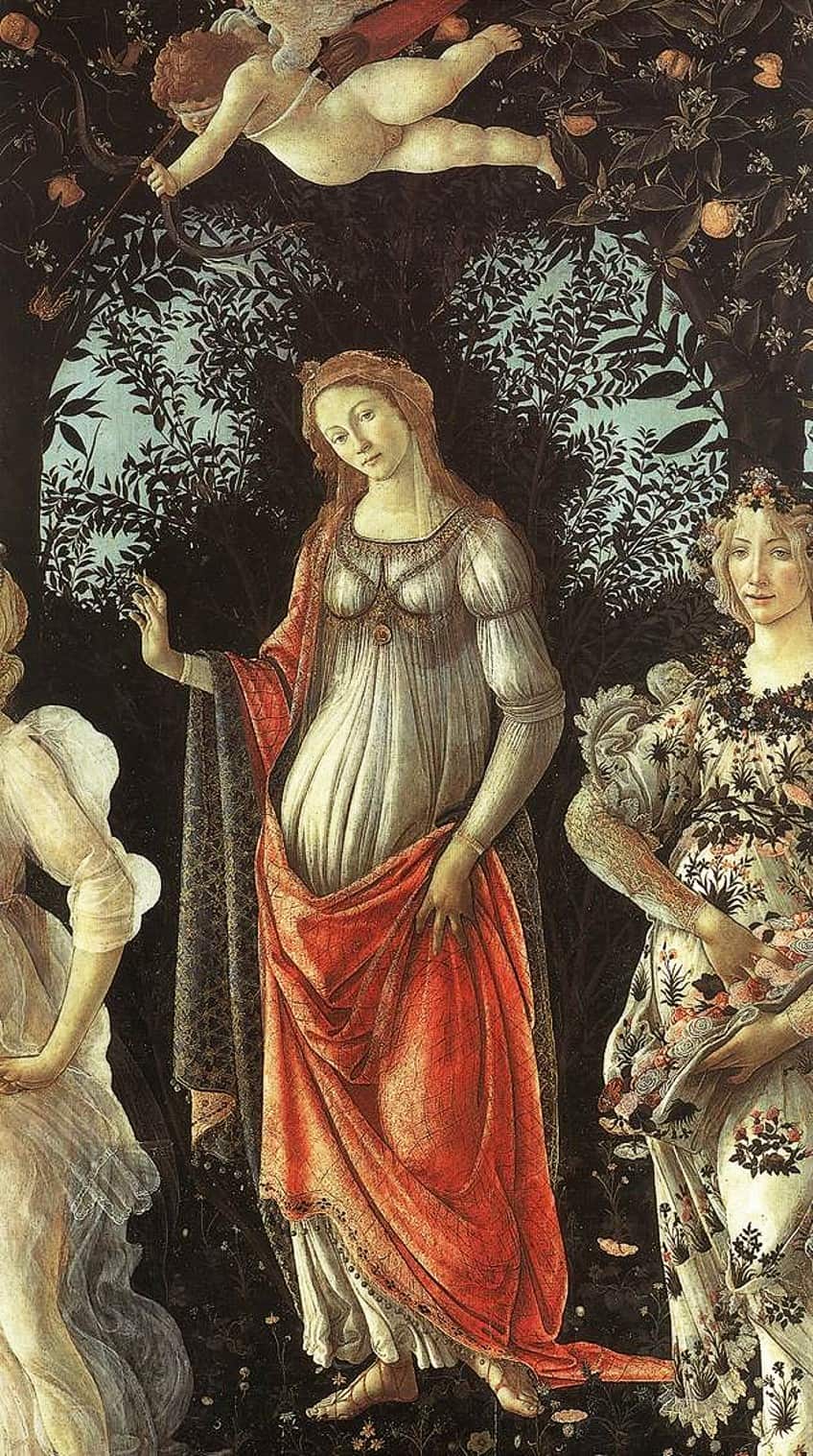 Venus in the Primavera Painting