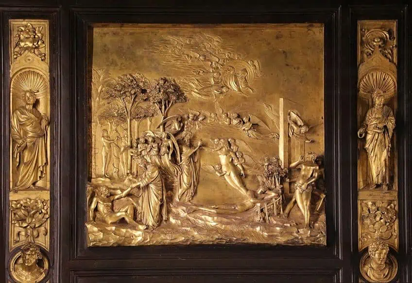 Bronze Door Adam and Eve