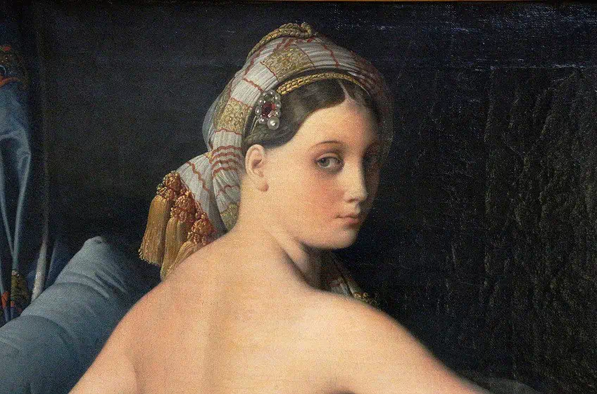 Detail of the La Grande Odalisque Painting