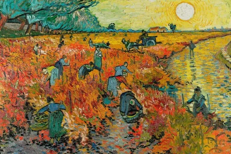 “The Red Vineyard” by Vincent van Gogh – A Stroke of Brilliance
