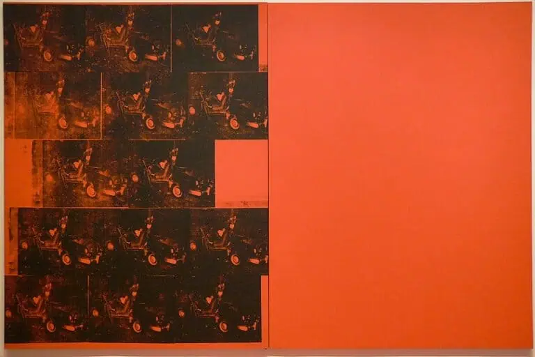 “Orange Car Crash Fourteen Times” by Andy Warhol – Bold Art