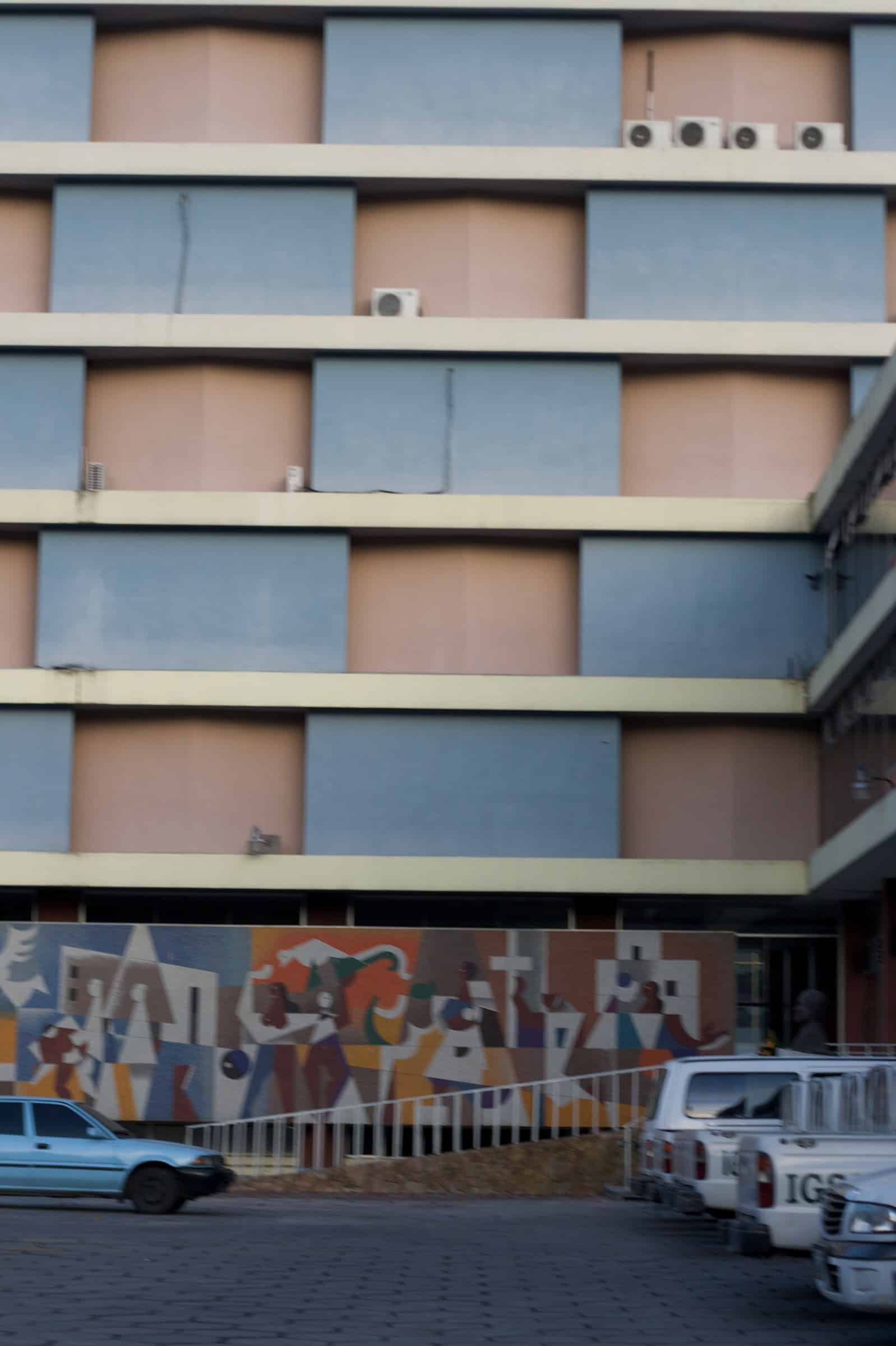 The main entrance of the Guatemalan Social Security Institute in Guatemala City’s Civic Center.