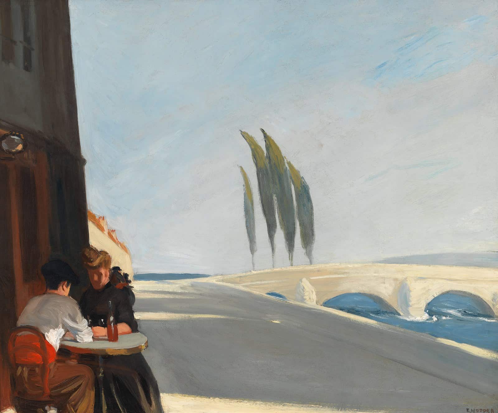 Edward Hopper’s Le Bistro or The Wine Shop (1909), painted during his Paris years.