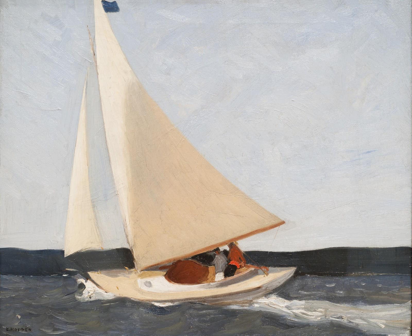 Edward Hopper’s Sailing (1911), sold at the 1913 Armory Show before he painted Soir Bleu.