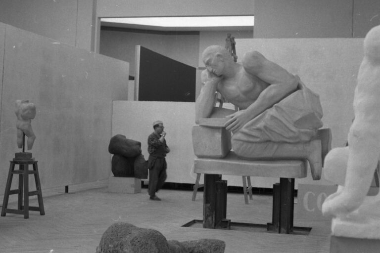 Works by Alberto Giacometti on display at the 1962 Venice Biennale.
