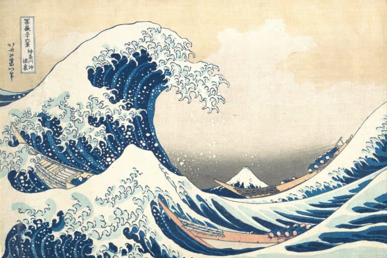 Katsushika Hokusai’s Under the Wave off Kanagawa, also known as The Great Wave, from about 1830 to 1832.